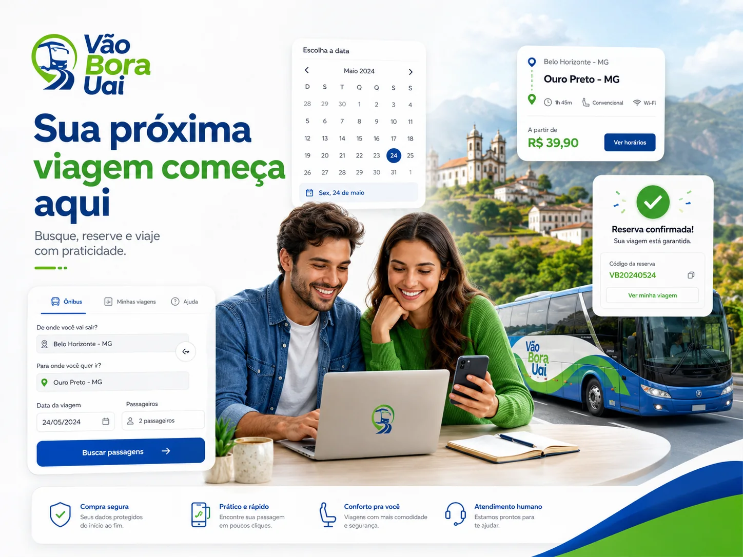 Encontre sua próxima viagem no Vão Bora Uai